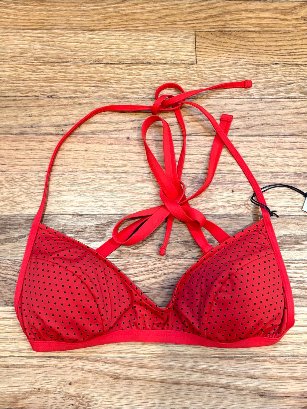 Frankie’s Bikinis - Micah Halter Bikini Top - Spice Dot - Size L - Picture 4 of 7